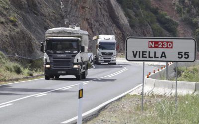 Modificaciones en las restricciones en la N-230 para vehículos pesados