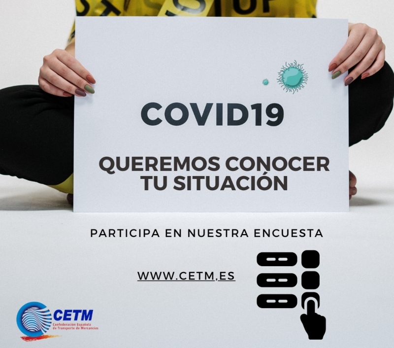 La CETM lanza una encuesta para conocer la situación de las empresas de transporte de mercancías durante la crisis del COVID-19