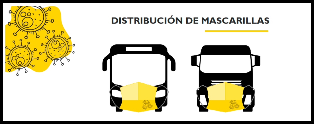 El Ministerio de Transportes, Movilidad y Agenda Urbana realizará un segundo reparto de mascarillas: cuatro por vehículo