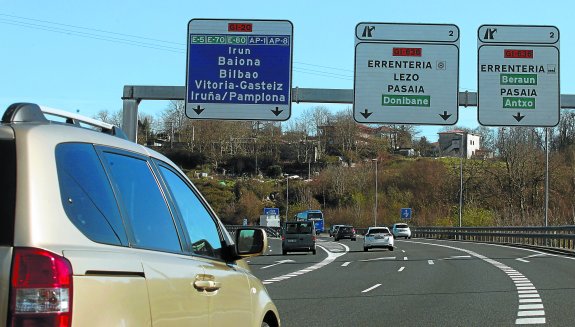 Restricciones por obras en la AP-8 en la zona de Zaldibar