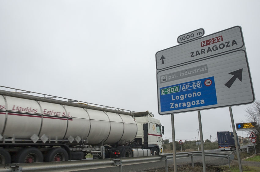 La DGT en La Rioja se niega a eliminar el desvío de camiones a la AP-68 a pesar de que se haya declarado nulo por tercera vez