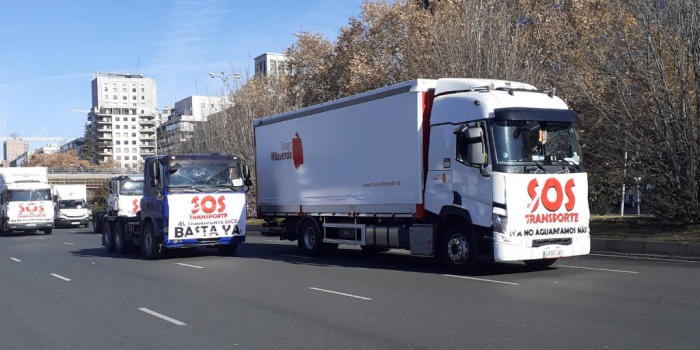 Marcha de camiones en Madrid