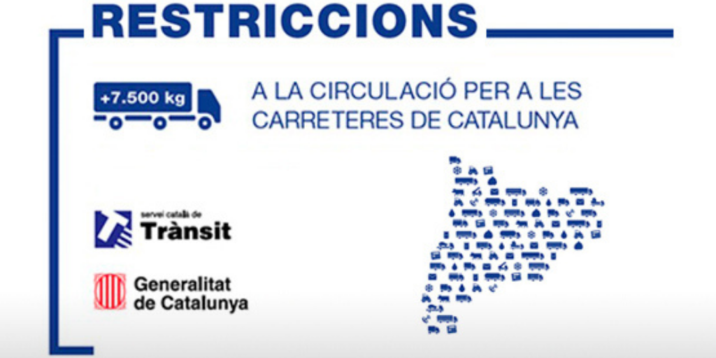 Trànsit obliga a los camiones a circular por el carril derecho y les prohíbe adelantar y circular a más de 80 km/h el próximo 24 de abril