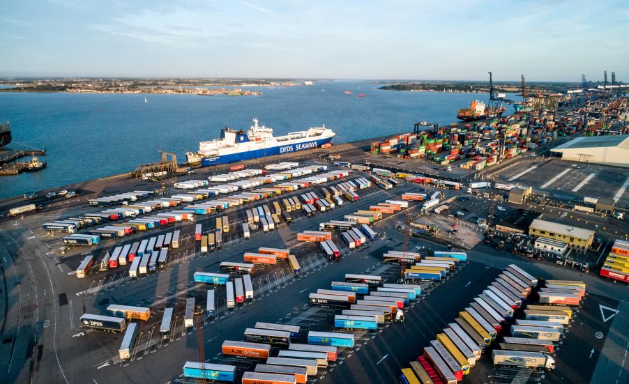 Huelga de trabajadores en el puerto de Felixstowe en Reino Unido