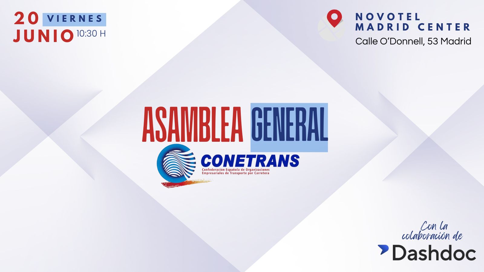 CONETRANS celebrará su Asamblea General el 20 de junio